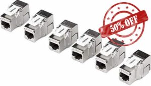 TRENDnet Shielded Cat6A RJ45 Keystone Jack 6-Pack Bundle