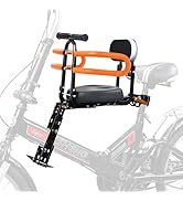 XIEEIX Kids Bike Seat, New Aluminum Alloy Child Bike Seat, Portable Foldable Front Mounted Child ...