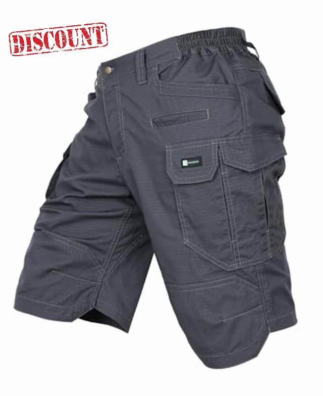 BOCOMAL Men's Work Cargo Shorts Lightweight Ripstop Stretch 9-Pocket Relaxed Fit Durable Water/Stain Resistant Hiking Shorts