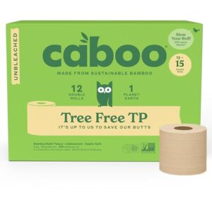 Caboo Tree Free Unbleached Toilet Paper | Plastic Free Packaging