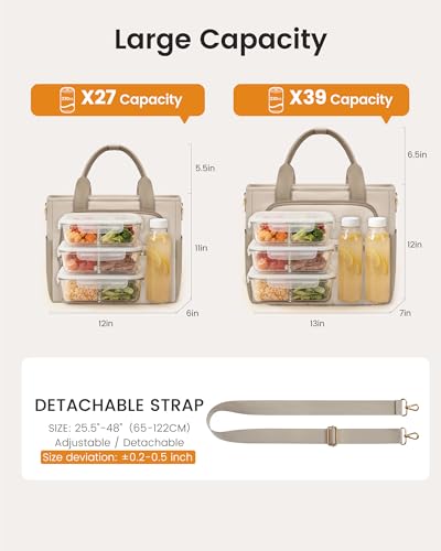 Khaki | Lightweight丨Large Cup Holder丨Double Front Pockets 丨Adjustable Strap丨Waterproof丨Leakproof丨for Work
