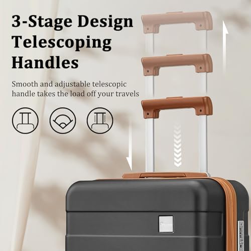 Hardside 20 Inch Carry-on Suitcases with Spinner Wheels and TSA Lock