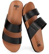 LongBay Women's Dressy Flat Sandals Comfortable Summer Casual Slides Slip On for Beach Vacation