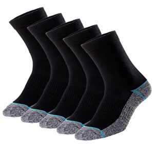 Kodal Copper Infused Crew Socks Business Athletic Moisture Wicking Odor Free Comfortable for All Day Wear (4/5 Pairs)