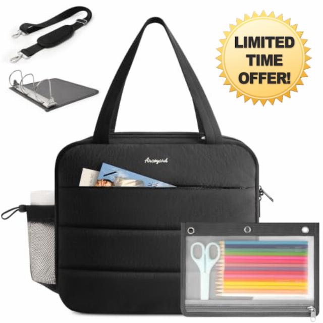 Puffer Zipper Binder 3 Ring with Pencil Pouch