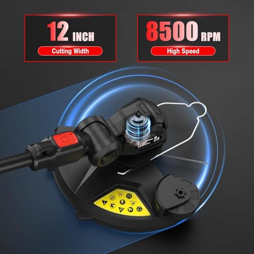 Automatic Line Feed Weed Wacker for Lawn Edging and Mowing-Red