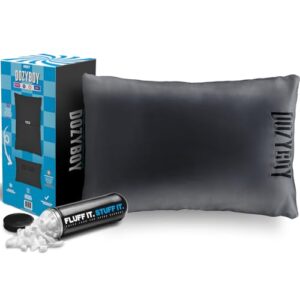 Chiropractor Designed and Approved 2-in-1 Back Support and Bed Pillows | Fully Adjustable Pillow (Black
