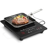 Induction Cooktop, 1800W Commercial Induction Burner, 7.3” Heating Coil Professional Countertop S...