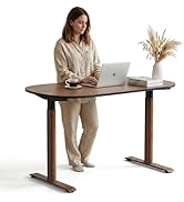 ERGO COLLECT Electric Standing Desk,48x24 Inch Adjustable Height Sit Stand Desk with Cable Manage...