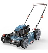 SENIX 20 Inch 144cc Gas Lawn Mower | 4 Stroke Push Mower for Lawn Care with Side Discharge, 5-Pos...