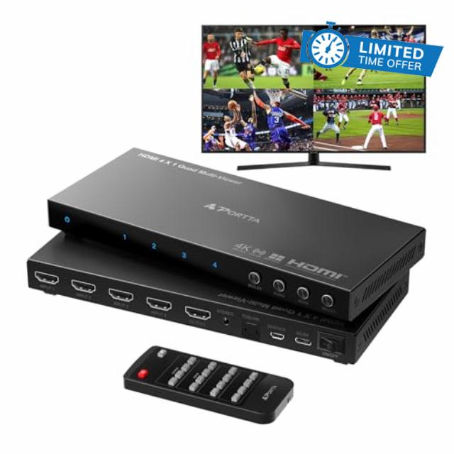 4K HDMI Multiviewer Switch 4x1 with PIP