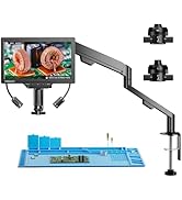 TOMLOV 3D Digital Microscope for Soldering: Magnetic Dual Lens Micro Scope TM3K-3D for Adult, Coi...