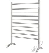 NORTTA Freestanding Towel Warmer 6 Bars Plug-in Option 3 Working Modes Brushed Stainless Steel 24...