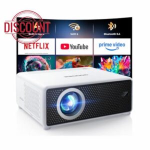 GOODEE Mini Projector with WiFi and Bluetooth - Built-in Apps