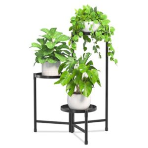 Tiered Corner Metal Outdoor Flower Display Holder Shelf