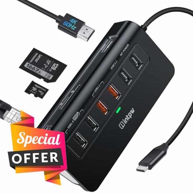 intpw P9R PRO USB C Hub Ethernet