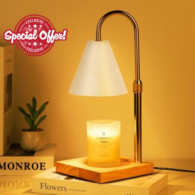 White Candle Warmer Lamp with Timer Dimmer