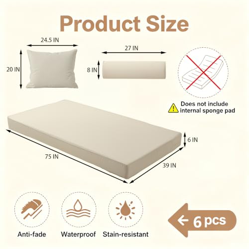 75x39x6 in | Only Covers. UV-