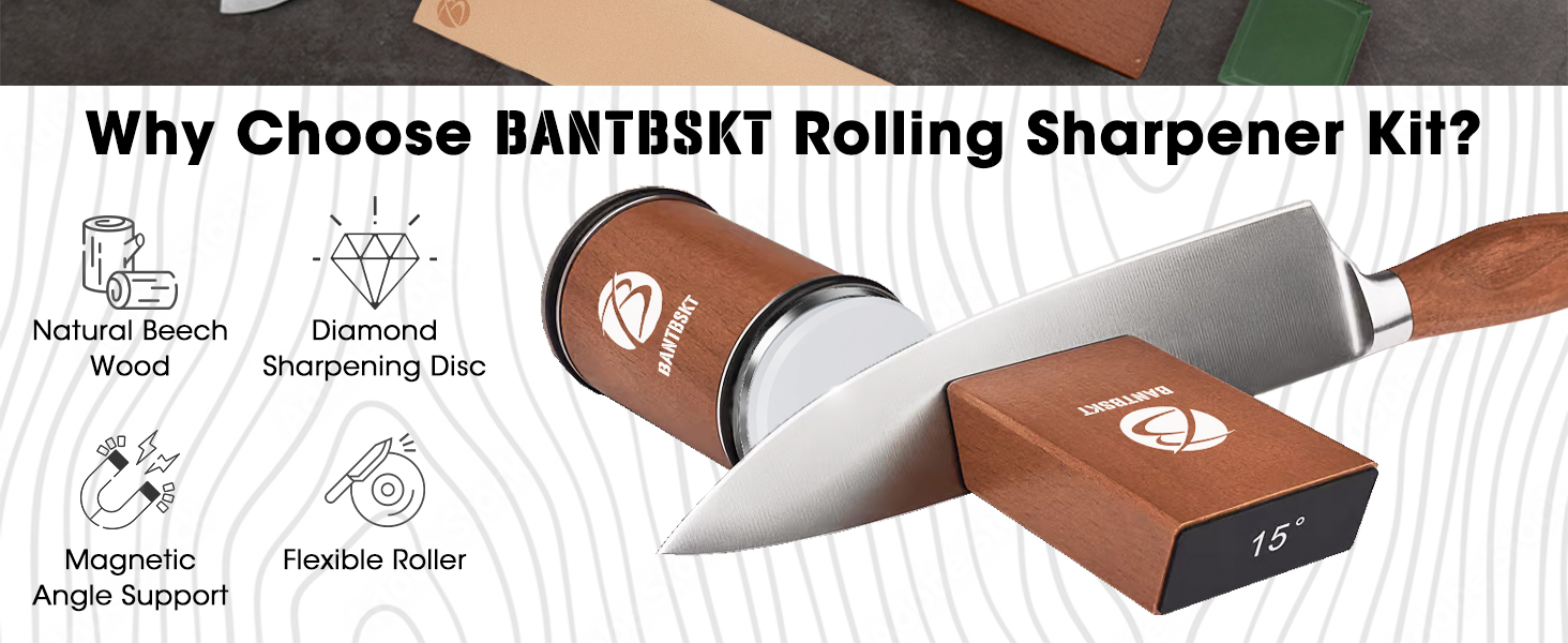 knife sharpener, rolling knife sharpener, tumbler knife sharpener, sharpener kit