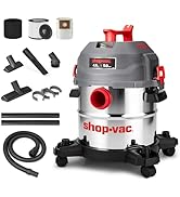 Shop-Vac 6 Gallon Ultra Quiet Shop Vacuum Wet and Dry, 4.5HP Powerful Suction Wet/Dry Vacuum with...