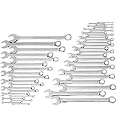 GEARWRENCH 30 Piece 12 Point Ratcheting Combination SAE/Metric (1/4-1 in., 8-24 mm) Wrench Set wi...