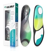 VALSOLE 220+ lbs Plantar Fasciitis High Arch Support Insoles Men Women - Orthotic Shoe Inserts fo...