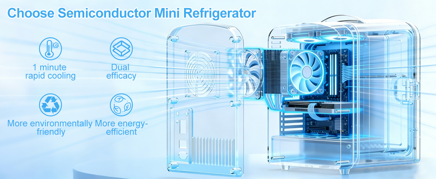 Mini Fridge, Portable Personal Refrigerator