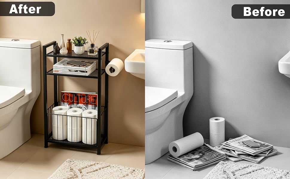freestanding toilet paper holder