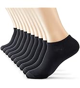 MONFOOT Men's/Women's 10-20 Pairs Thin Cotton Low Cut Ankle Socks, Multipack