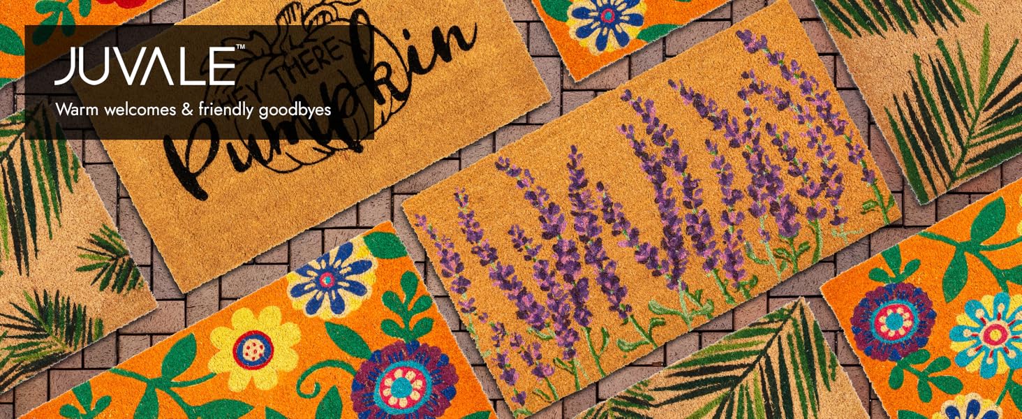variety of coir mats laid out banner