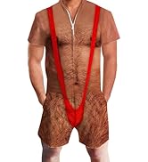RAISEVERN Mens Romper Zipper Jumpsuit Male Shorts One Piece Romper Bro Short Sleeve Shirt Outfits
