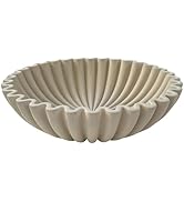 OAKOA Concrete Black Decorative Bowl for Home Decor - Black Fruit Bowl for Kitchen Counter - Blac...