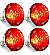 VORIGY 250W R40 Red Heat Lamp Bulbs, 8000 Hours Rated, Infrared Flood Light, Brooder Heating Lamp...