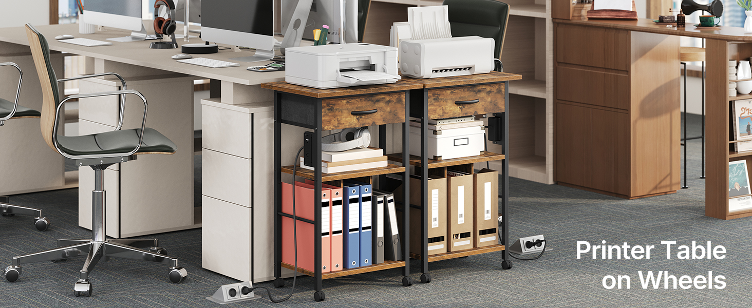 Printer Table on Wheels