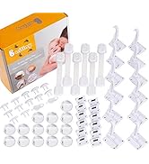 Baitiny Baby Proof Kit, 44 Packs Child Safety Essentials - Magnetic Cabinet Locks, Corner Guards,...