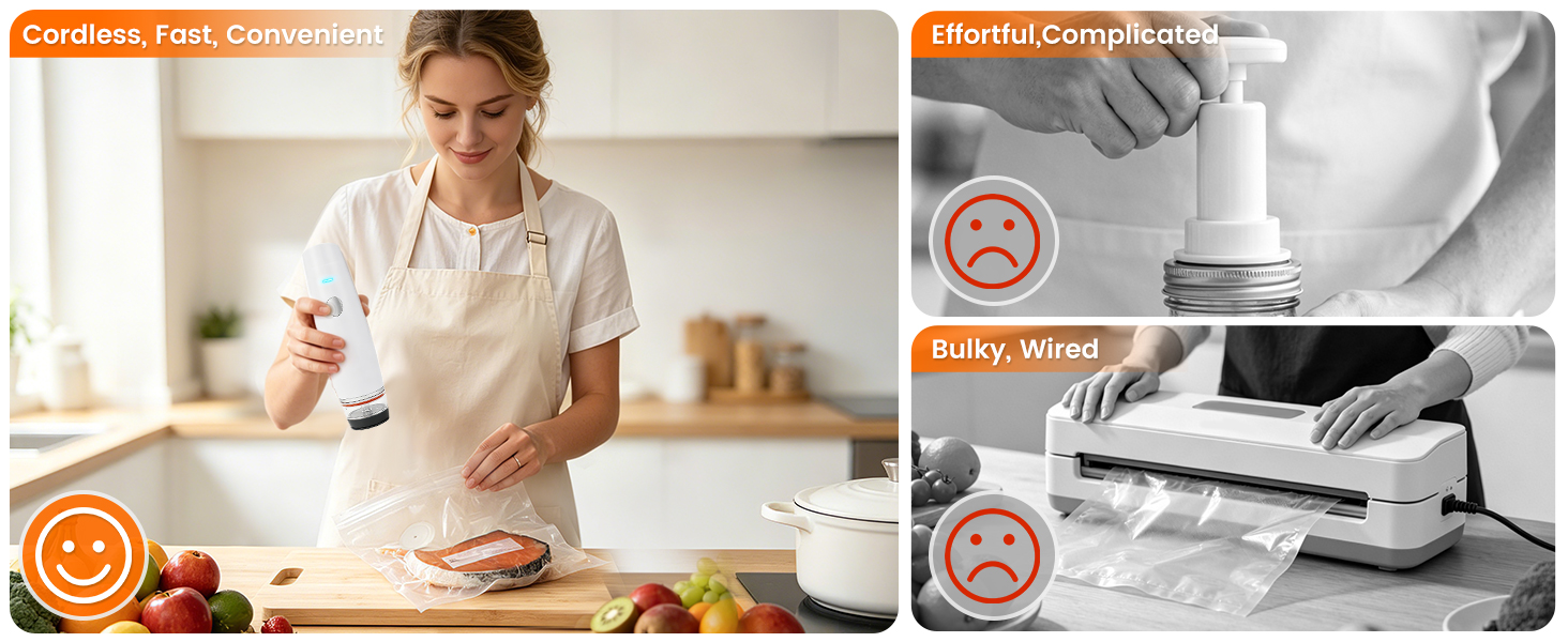 MZROT Handheld Food Sealer MOIST, DRY SEALING MODES