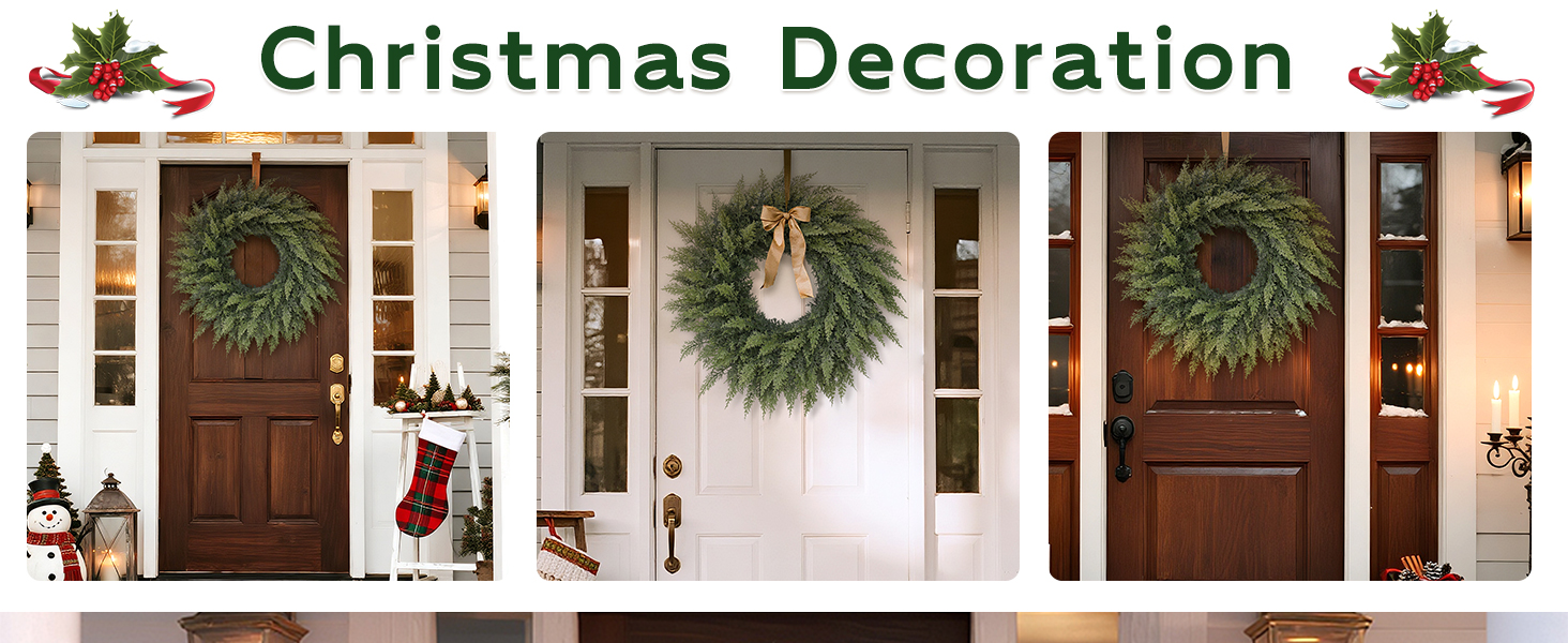 Real Touch Artificial Cedar Wreath