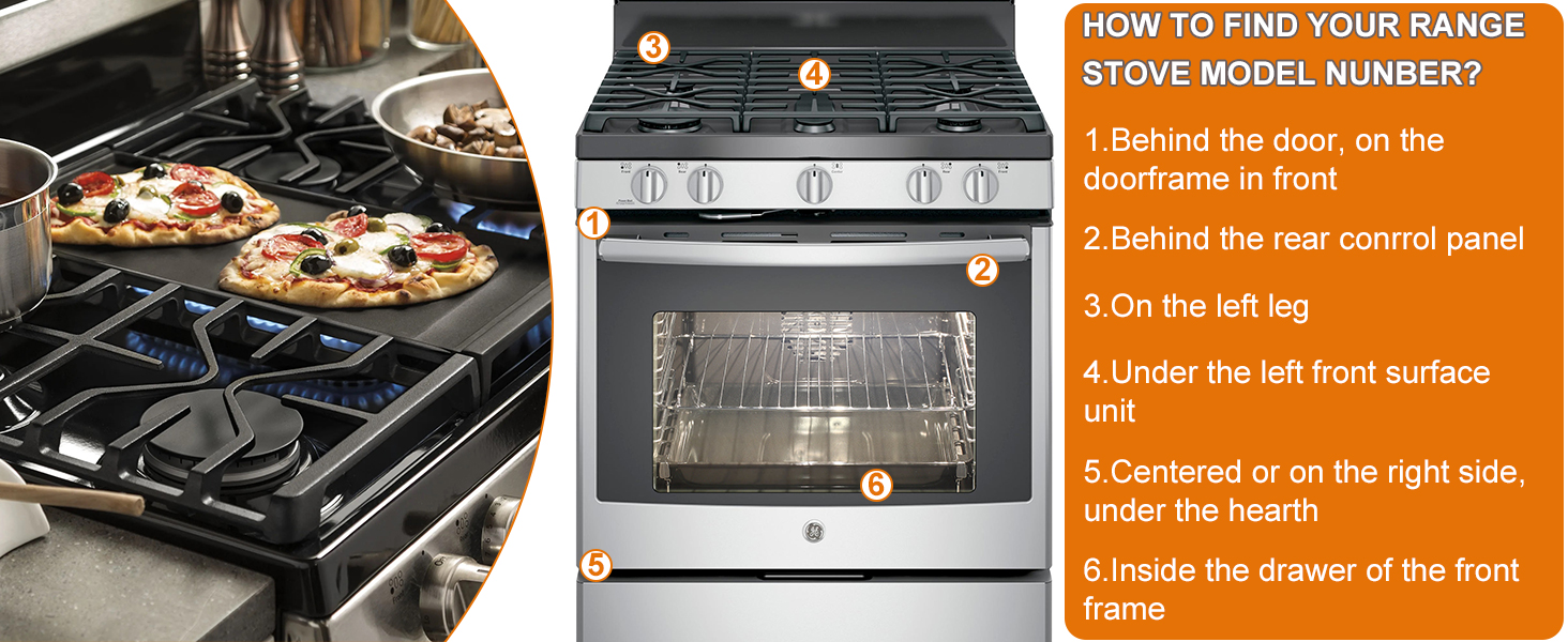 You can use the stove top griddle to cook lots of foods on the single surface