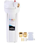H&G Lifestyles Whole House Water Filter Cartridge, 4.5 x 20 KDF Cartridge, Polyphosphate Water De...