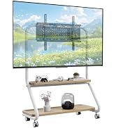 BEISHI TV Stands for Living Room,TV Stand Mount with Large Wooden Entertainment Shelf,Pegboard St...