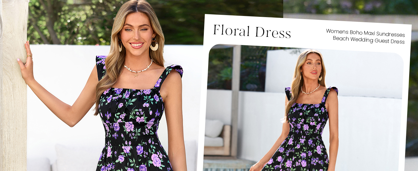 floral dress for women; party dress; wedding guest dress cocktail