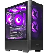 ZYNEEX Gaming Desktop PC - AMD R5 9600X GeForce RTX 5060 8GB, 32GB DDR5 6000 RAM,1TB NVMe SSD,240...