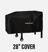 Blackstone 1528 600D Polyester Heavy Duty Flat top Gas Grill Cover, Water Resistant Exclusively F...