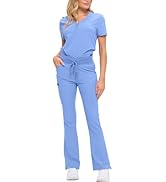 Monarch Uniforms Women’s Scrub Set – Soft Stretch Fabric, Modern Fit Jogger Pants & Crew Neck Top