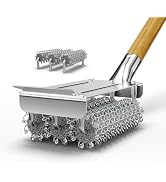 HOUSE AGAIN Grill Brush Bristle Free, 304 Stainless Steel Food-Grade Brush Head with Scraper, Saf...