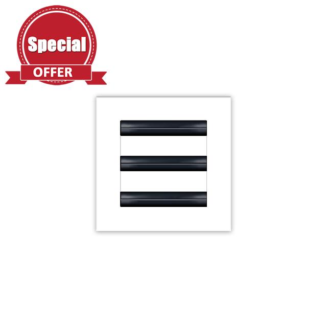 BUILDMART - 6x6 White Modern AC Vent Cover - Decorative Air Vent - Standard Linear Slot Diffuser - Register Grille for Ceiling