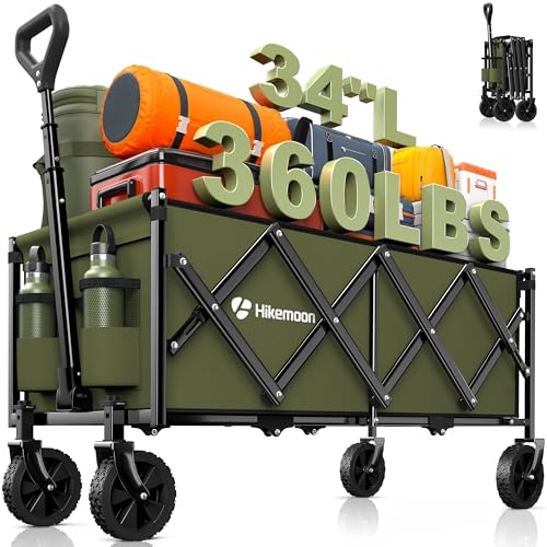 360LBS Heavy Duty Folding Beach Wagon with Wheels