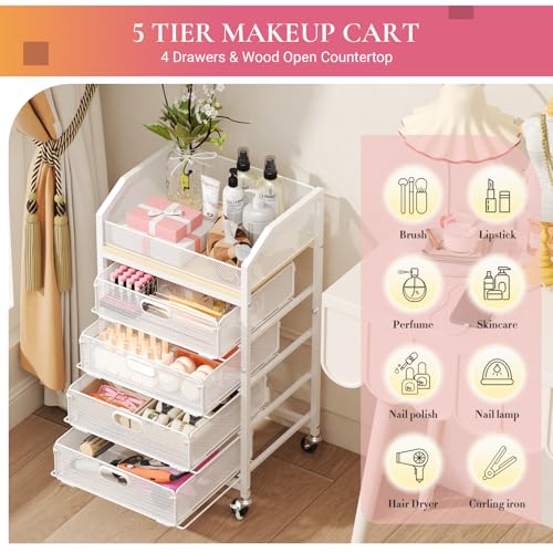 Make Up Storage Cart for Cosmetics Display