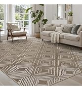 GENIMO Washable 8x10 Area Rugs for Living Room, Non Slip Modern Abstract Rug, Machine Washable St...