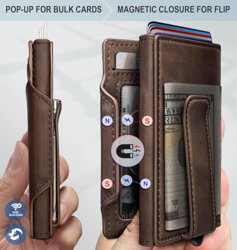 Minimalist Bifold Wallet with 10 Card Slots